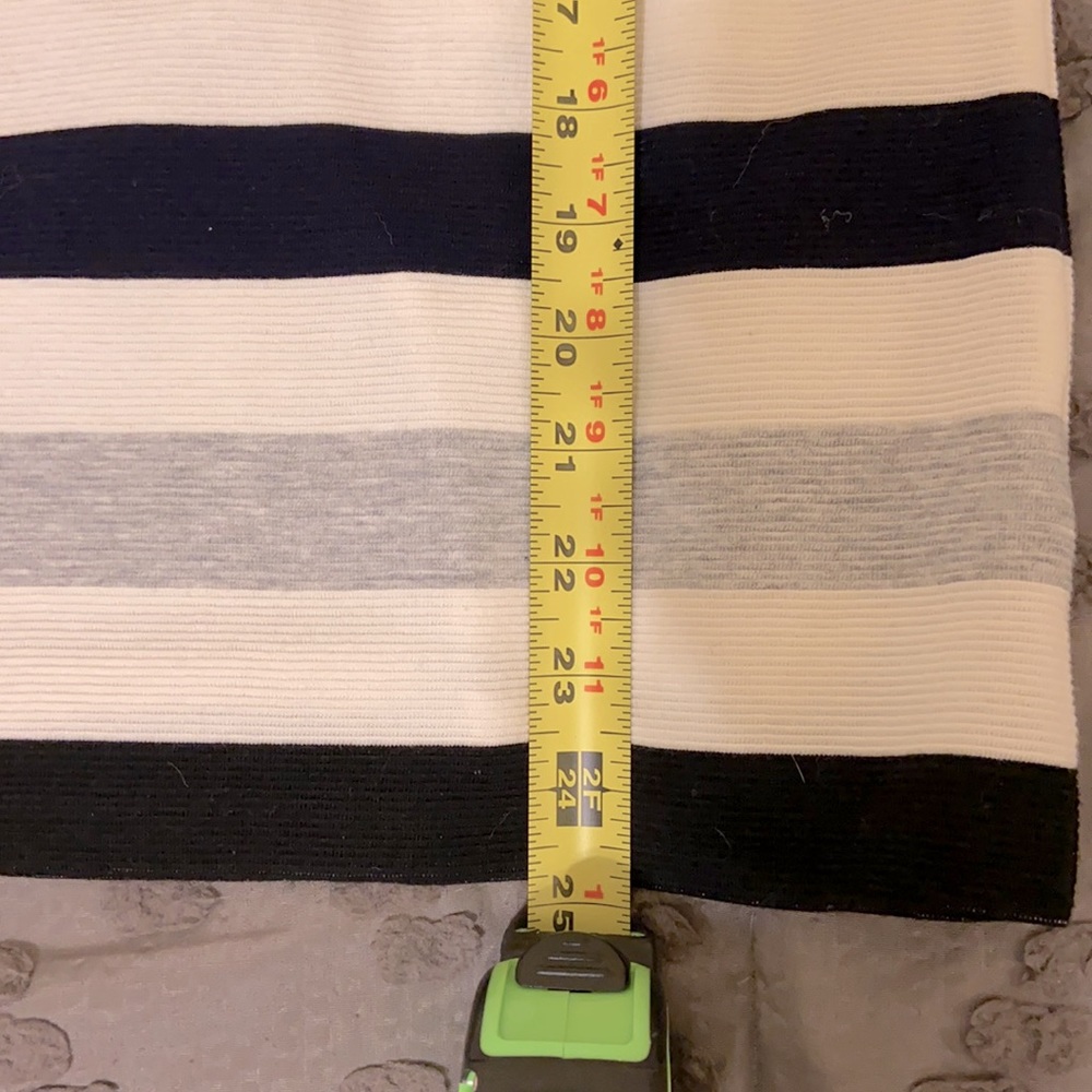 Talbots knit black & tan striped long sleeve top - Picture 7 of 8